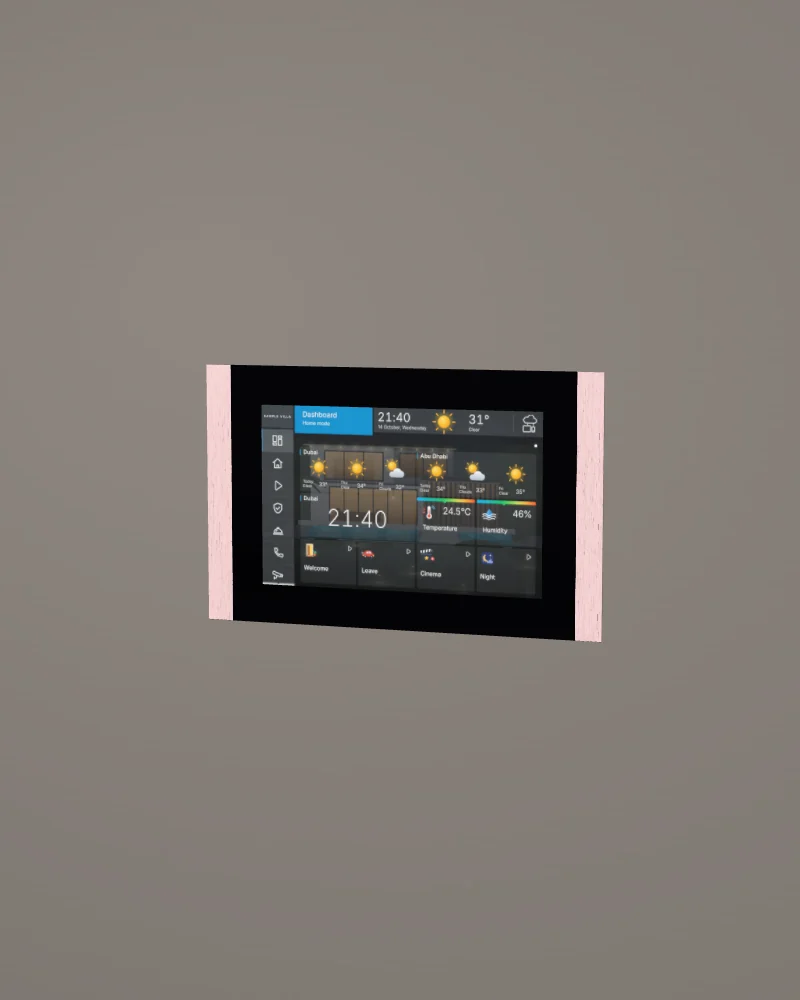 10 SQ touch panel in Pink