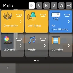 The 4 SQ room controller's screen, as Homestat rebuilt it
