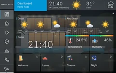 The 8 SQ touch panel's screen, as Homestat rebuilt it