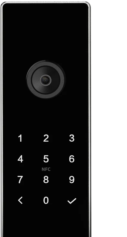 Akubela SL60 smart lock: Close-up of the camera and the keypad, cut from Akubela's picture