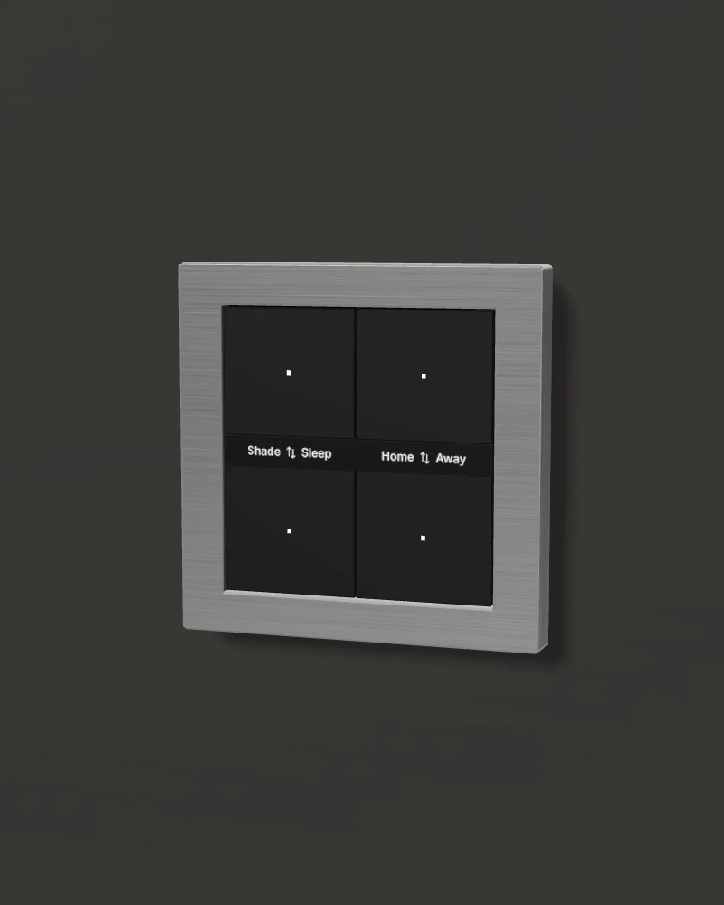 Aura KNX keypad, 4 buttons in Silver aluminium