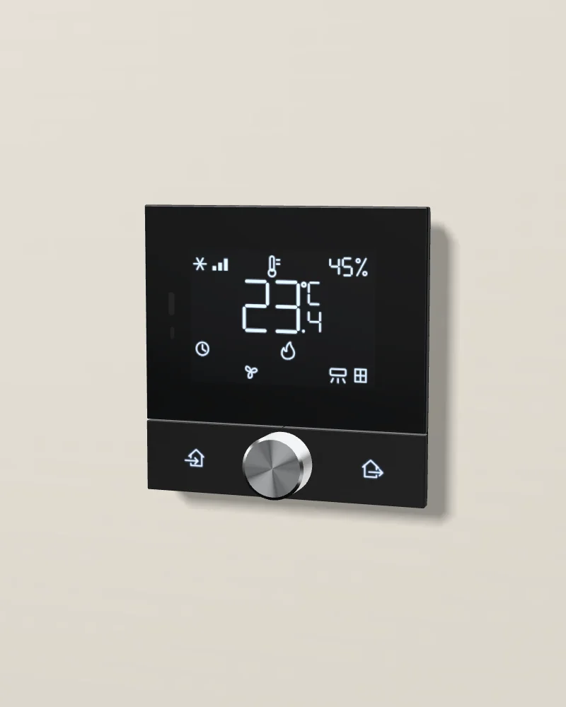 Eclipse Thermostat بتشطيب ألومنيوم أسود