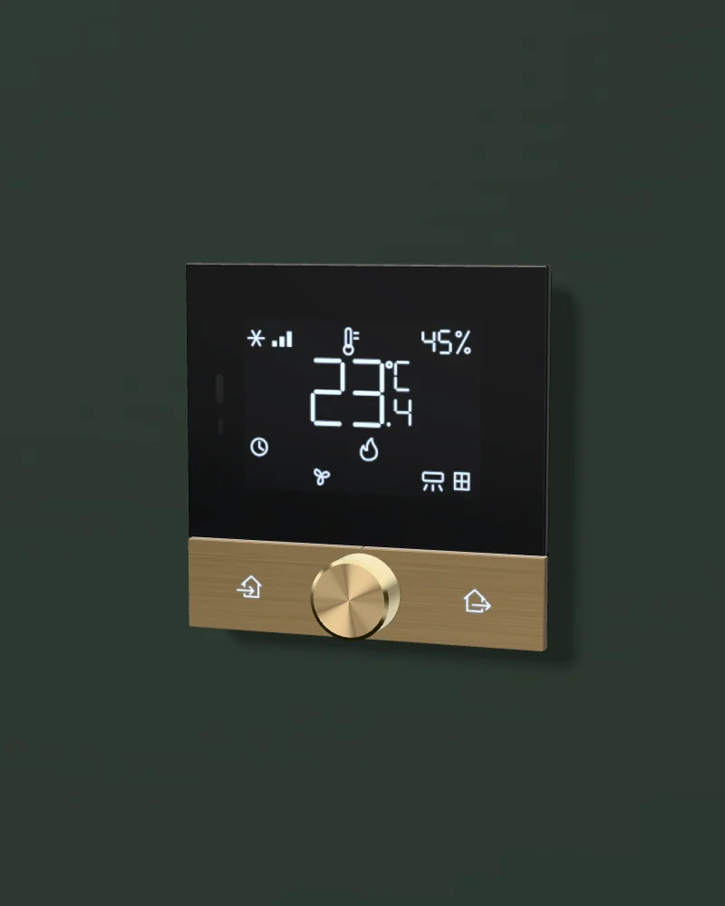 Eclipse Thermostat in Brass