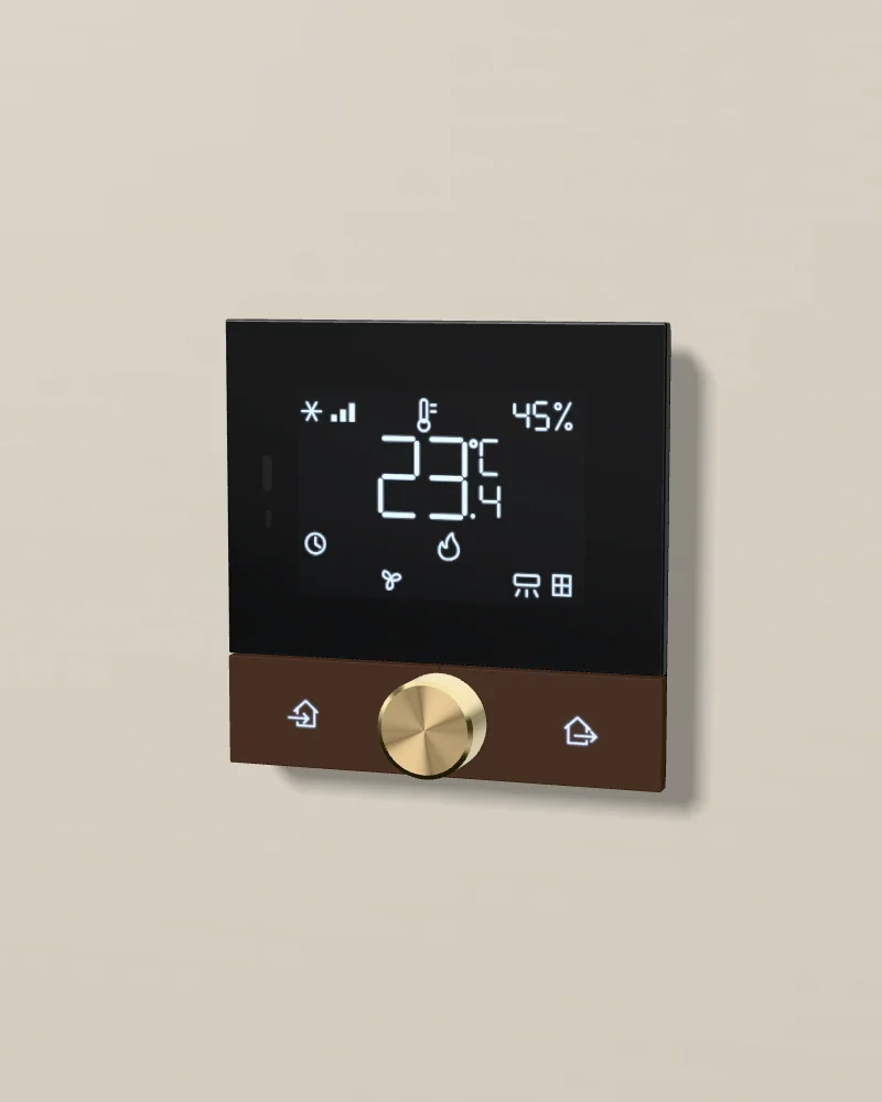 Eclipse Thermostat بتشطيب رمادي الكاكاو