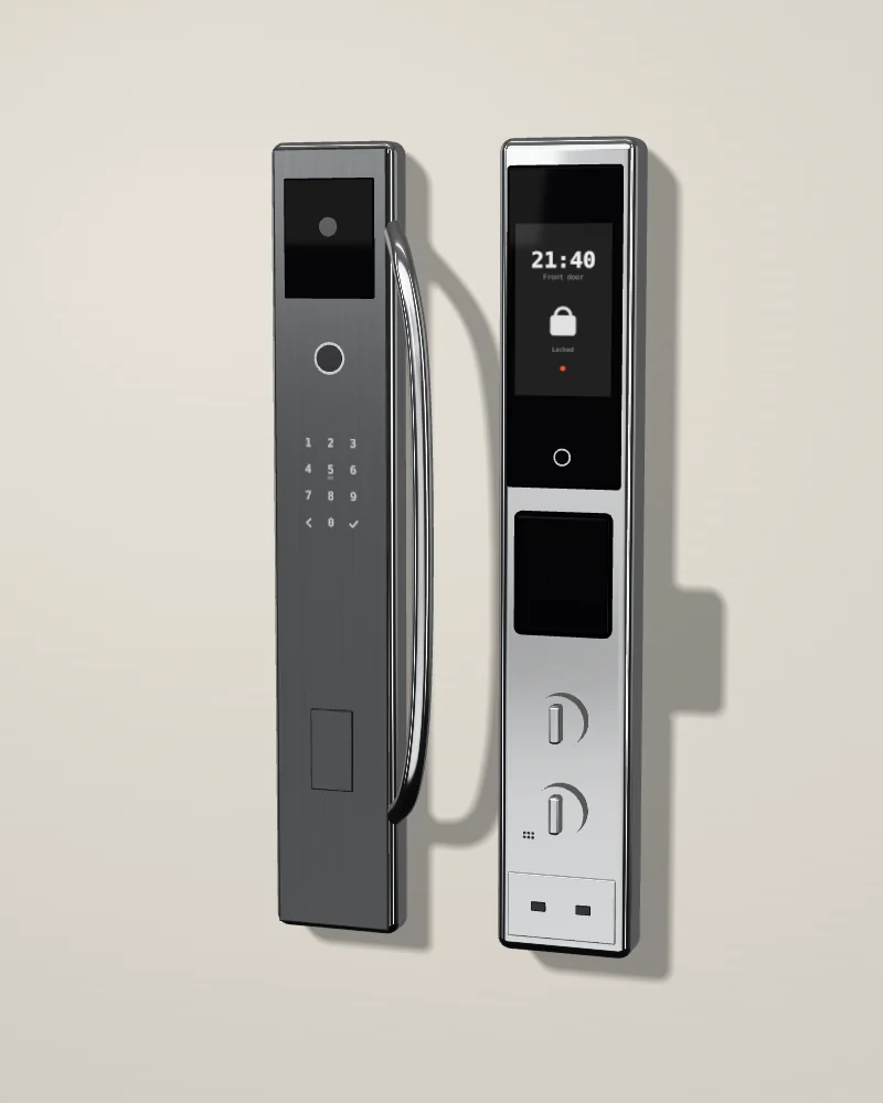 SL50 smart lock in Dark grey and chrome
