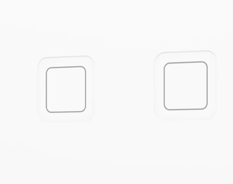 Zennio Tecla RGB: white, Close-up of the buttons, cut from Zennio's picture